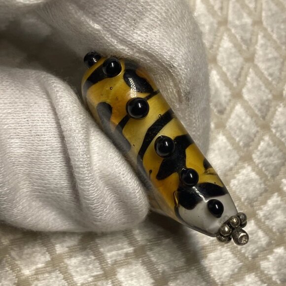 FNA 925 Sterling Silver Murano Style Lampwork Glass Heart Pendant - Picture 8 of 12